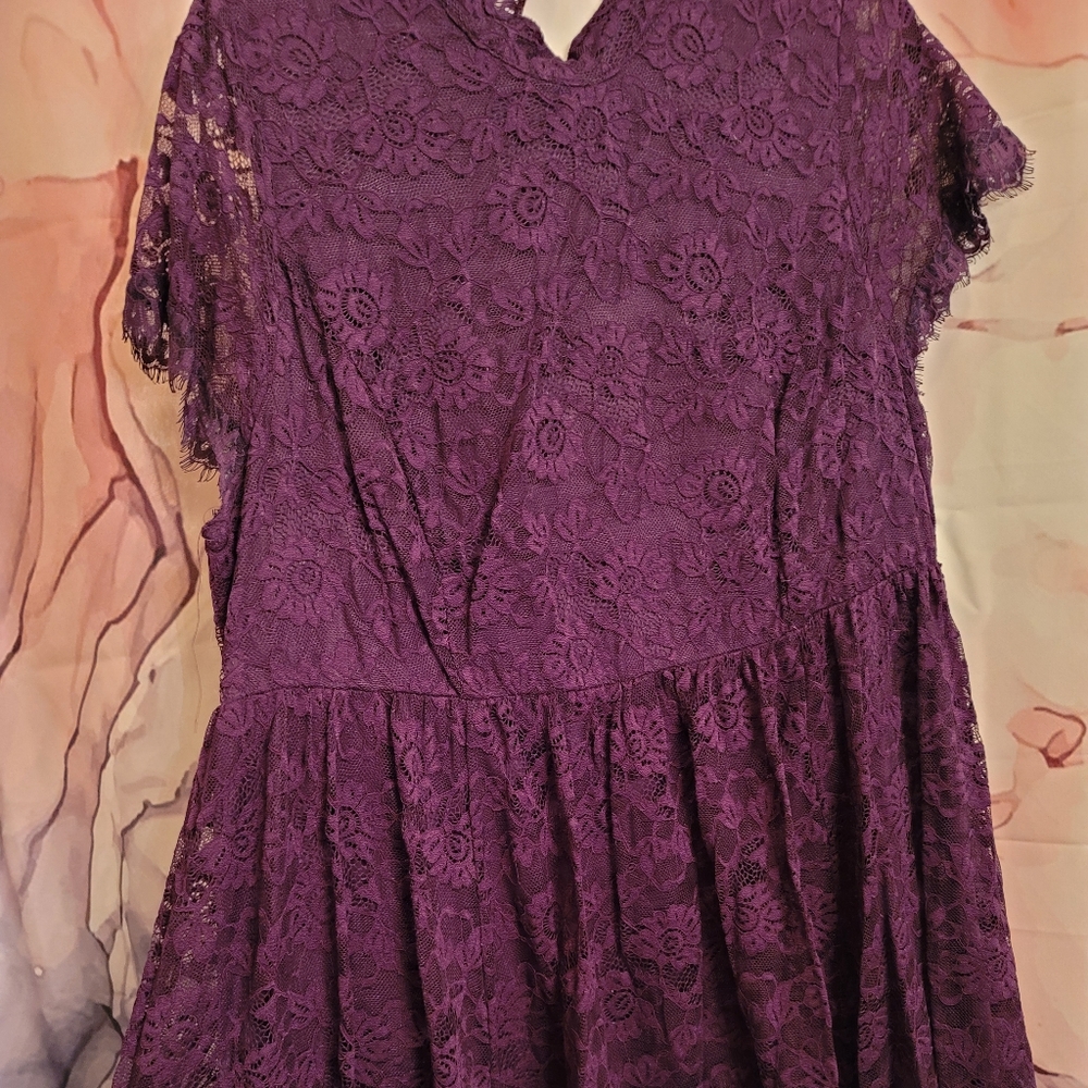 Torrid sz 20 Dark purple lace dress